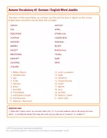Vorschau - Arbeitsblätter - Autumn Vocabulary Word Jumble - Seite 2
