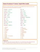 Vorschau - Arbeitsblätter - Autumn Vocabulary Word Jumble - Seite 3