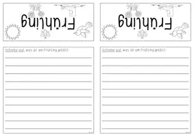 Vorschau - Arbeitsblätter - Mini-Flipbook "Frühling" (DaZ) - Seite 1