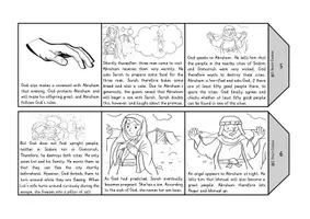 Vista previa - Unidades / Secuencias / Situaciones de Aprendizaje - Abraham and Sarah Accordion Book Bible Story Foldable Booklet Religion English / Inglés BrE - página 3