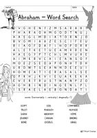 Vista previa - Unidades / Secuencias / Situaciones de Aprendizaje - Abraham and Sarah Printable Word Search Puzzle Religion Bible English / Inglés - Portada