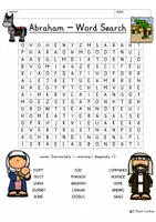 Vista previa - Unidades / Secuencias / Situaciones de Aprendizaje - Abraham and Sarah Printable Word Search Puzzle Religion Bible English / Inglés Version 2 - Portada