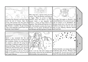 Vista previa - Unidades / Secuencias / Situaciones de Aprendizaje - Abraham and Sarah Accordion Book Bible Story Foldable Booklet Religion English / Inglés AmE - página 2