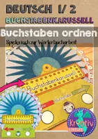 Vorschau - Stationenlernen - Das Alphabet üben: Buchstabenkarussell - Buchstaben ordnen - Deckblatt