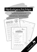 Vorschau - Arbeitsblätter - Herbst-Geschichten ~ Geschichten-Bingo ~ kreatives Schreiben - Deckblatt