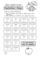 Vorschau - Arbeitsblätter - Herbst-Geschichten ~ Geschichten-Bingo ~ kreatives Schreiben - Seite 1