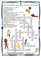 Vorschau - Arbeitsblätter - Kreuzworträtsel: Rico, Oskar und die Tieferschatten - Rätsel, Quiz, Spiel - Deckblatt