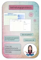 Vorschau - Lehrpläne/Lehrermaterial - Vertretungsprotokoll für Vertretungsstunden Stundenfeedback - Deckblatt