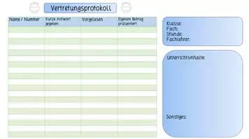 Vorschau - Lehrpläne/Lehrermaterial - Vertretungsprotokoll für Vertretungsstunden Stundenfeedback - Seite 3