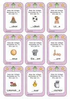 Vorschau - Spiele - Wörter mit V/v, F/f und W/w - magischer Zauberhut (Wendekarten) - Seite 1
