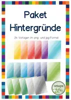 Vorschau - selbst erstellte Cliparts/Grafiken - 24 gestreifte Hintergründe zur kommerziellen Nutzung - Deckblatt