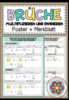 Vorschau - Poster - BRÜCHE - Multiplikation und Division (Poster + Merkblatt) - Deckblatt