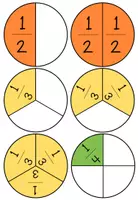 Vorschau - Mal- und Bastelvorlagen - BRÜCHE - Bruchkreise - Seite 1