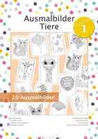 Vorschau - Mal- und Bastelvorlagen - Ausmalbilder Tiere 1 - Kunstunterricht - Deckblatt
