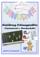 Vorschau - Arbeitsblätter - Einführung Ordnungszahlen (Tafelmaterial und Mini-Geschichte) - Deckblatt