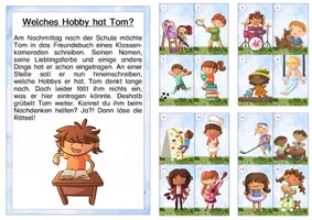 Vorschau - Arbeitsblätter - Lesespaziergang Hobbys - Seite 1