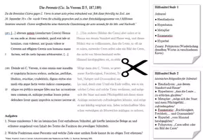 Vorschau - Arbeitsblätter - Textanalyse zu Ciceros In Verrem II, 5 - Deckblatt
