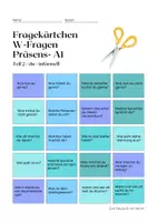 Vorschau - Spiele - DaF - A1 W-Fragen 40 verschiedene Fragen - informell - per du - Deckblatt