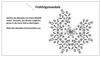 Vorschau - Arbeitsblätter - KUNSTZEIT-Extra Seite Frühlingsmandala - Seite 2