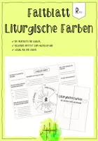 Vorschau - Arbeitsblätter - Faltblatt (Mini-Lapbook) Liturgische Farben im Kirchenjahr Vertretungsstunde - Deckblatt