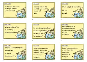 Vorschau - Arbeitsblätter - Youth culture - going places - stop and swap cards - Deckblatt