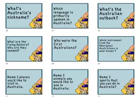 Vorschau - Aufgabenkarten - Australia - 50 Stop and Swap Cards - Seite 1