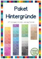 Vorschau - selbst erstellte Cliparts/Grafiken - 27 bunte Hintergründe zur kommerziellen Nutzung - Deckblatt