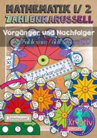 Vorschau - Mal- und Bastelvorlagen - Mathematik Vorgänger Nachfolger Zahlenkarusselle bis 100 - Deckblatt