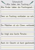 Aperçu - Feuilles d'exercices - Exercice de calligraphie "Alle lieben Fasching" Allemand - Page de couverture