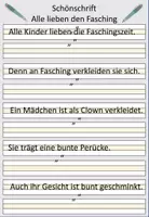 Aperçu - Feuilles d'exercices - Exercice de calligraphie "Alle lieben Fasching" Allemand - Page 2