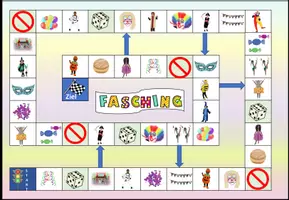 Vorschau - Spiele - Brettspiel / Spielplan "Fasching / Karneval" DaZ - Seite 3