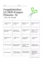 Vorschau - Arbeitsblätter - DaF JA/NEIN-Fragen Präsens A1 Fragekärtchen - formell - Seite 3
