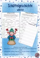 Vorschau - Arbeitsblätter - Schüttelgeschichte Winter passend zu Satzgliedern - Deckblatt