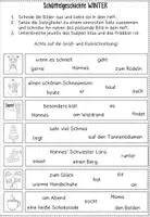 Vorschau - Arbeitsblätter - Schüttelgeschichte Winter passend zu Satzgliedern - Seite 1