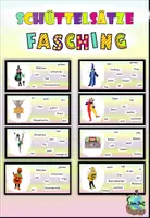 Aperçu - Cartes / Images - Phrases à secouer "Fasching / Karneval" Allemand - Page de couverture