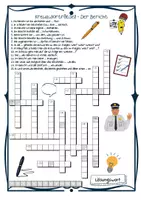 Vorschau - Arbeitsblätter - Kreuzworträtsel: Bericht schreiben (Unfallbericht, Polizeibericht sachlich objektiv) Spiel - Seite 1