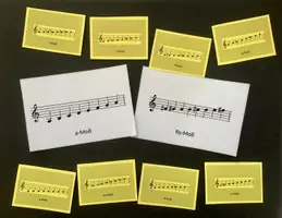 Vorschau - Merkblätter - Notenkarten: Moll-Tonleitern im Violinschlüssel - Deckblatt