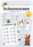 Vorschau - Arbeitsblätter - Rechenspaziergang im Zahlenraum 100: Z+E und Z-E - Deckblatt