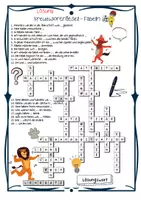 Vorschau - Arbeitsblätter - Kreuzworträtsel: Fabeln Tiere, Fabel schreiben - Rätsel, Quiz, Spiel - Deckblatt
