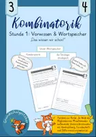 Vorschau - Stundenentwürfe - Stunde 1 Kombinatorik Standortbestimmung - Deckblatt