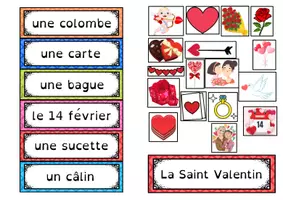 Aperçu - Feuilles d'exercices - mur de mots + lecture carte de St Valentin - Page 2
