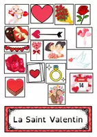 Aperçu - Feuilles d'exercices - mur de mots + lecture carte de St Valentin - Page de couverture