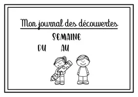Aperçu - Feuilles d'exercices - routine : journal des découvertes - Page de couverture