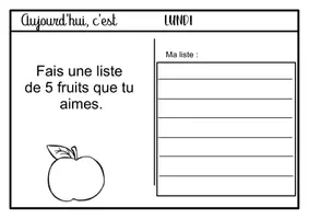 Aperçu - Feuilles d'exercices - routine : journal des découvertes - Page 1