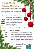 Aperçu - Texte - Texte de lecture "Heilig Abend bei Familie Neubauer" Allemand - Page de couverture