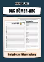 Vorschau - Arbeitsblätter - Das Römer-ABC (Aufgabe zur Wiederholung) - Deckblatt