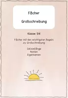 Vorschau - Merkblätter - Fächer zur Großschreibung (Satzanfänge, Nomen, Eigennamen) - Deckblatt