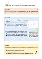 Vorschau - Merkblätter - Merkblatt: Eine Gedichtinterpretation verfassen - Seite 1