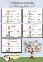 Aperçu - Feuilles d'exercices - Les pronoms possessifs Fiche de travail / Aperçu "Meine Familie" - Page 3