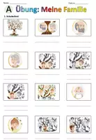 Aperçu - Feuilles d'exercices - exercices mixtes "Meine Familie" Allemand - Page de couverture